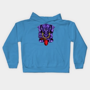 Blue Ganesha Elephant Kids Hoodie